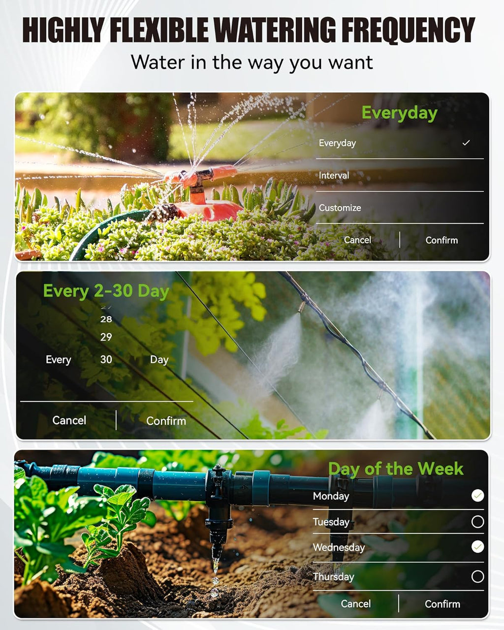 Smart Water Timer for Garden Hose with Brass Inlet, Bluetooth Sprinkler Timer 2 Outlet K28082