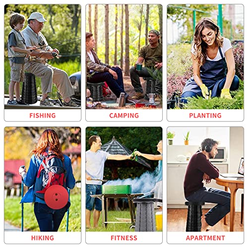 Portable Collapsible Telescoping Stool Lightweight Retractable Folding Stool for Camping Fishing Hiking Travel BBQ J58996