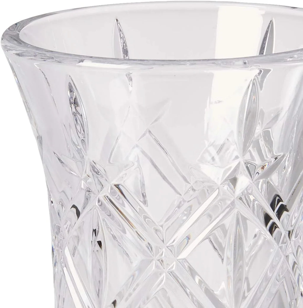 Clear Glass Vase, 9 inches Q590