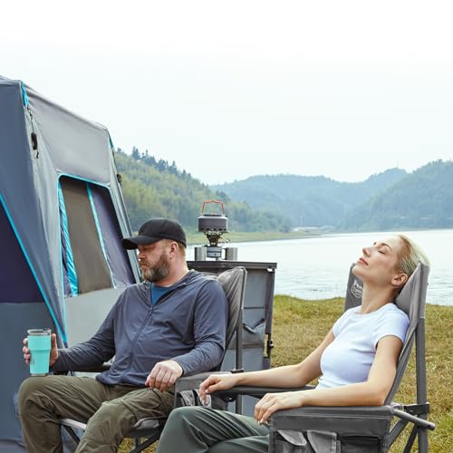 Oversized Folding Camping Chair High Back Heavy Duty for Adults with Cup Holder K6105