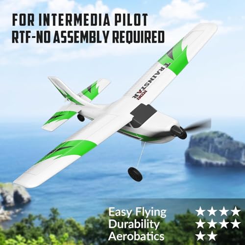 RC Plane Trainer 3CH Remote Control Airplane with 6-Axis Gyro Stabilizer C39075