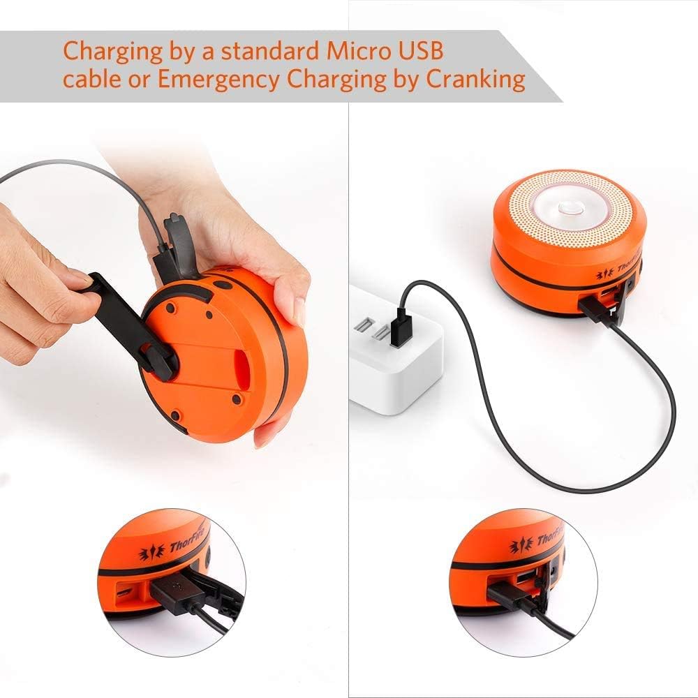 LED Camping Lantern with Hand Crank and USB Rechargeable A45868