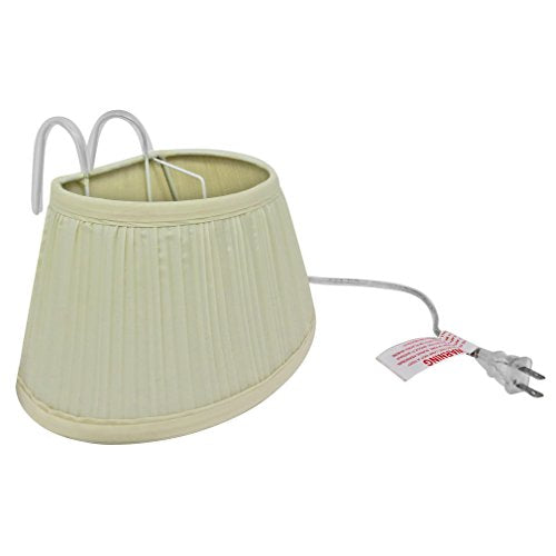 Bed Headboard Reading Lamp Book Light 2 Pack Soft Fabric Shade Pull Cord H1298