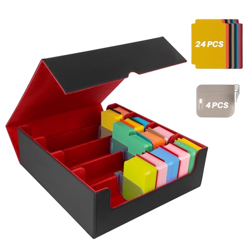 Trading Card Case with Dividers and Supporters, Fits Game and Sport Cards R642