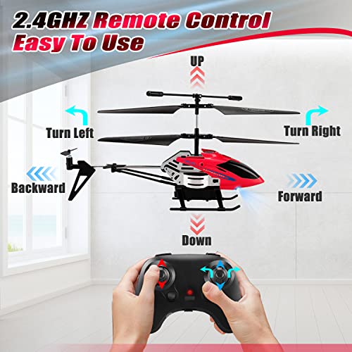 RC Helicopter with One Key Take-Off, Altitude Hold, LED Light, Blue Z936054