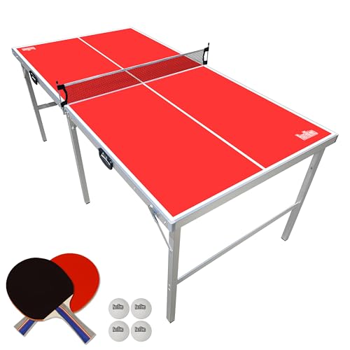 6 ft x 3 ft Portable Folding Ping Pong Table for Indoor Outdoor A180928