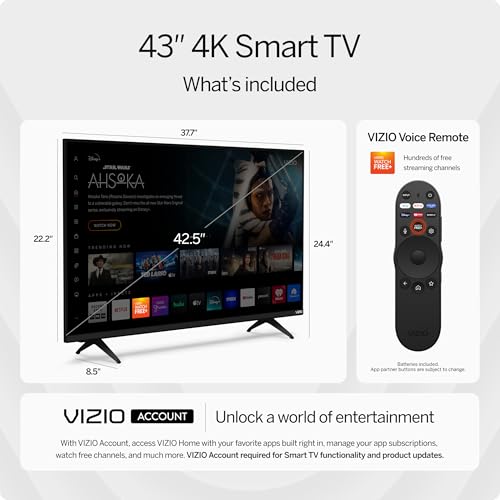 43-inch 4K UHD LED Smart TV with Dolby Vision HDR and WiFi 6 W60861