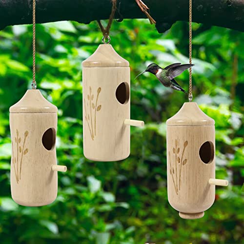 Wooden Hummingbird House for Outside Hanging C912081