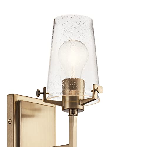 Wall Sconce with Clear Seeded Glass, Champagne Bronze F2138