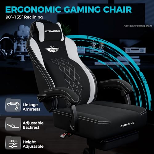 Big and Tall Gaming Chair with Breathable Fabric and Lumbar Support U62154
