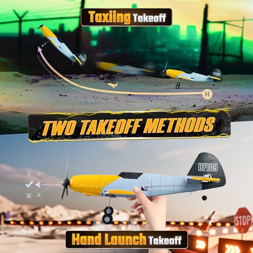 RC Plane with 6-Axis Gyro, Easy Control for Beginners, LED Lights U3567