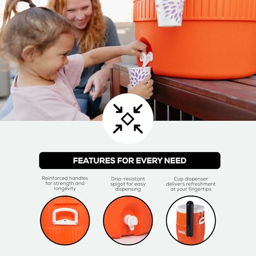 Insulated 5 & 10 Gallon Water Cooler Dispenser with Spout U938