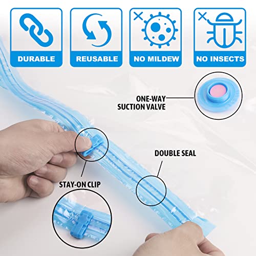Vacuum Storage Bags with Hand Pump for Clothes and Blankets D773