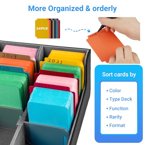 Trading Card Case with Dividers and Supporters, Fits Game and Sport Cards R642