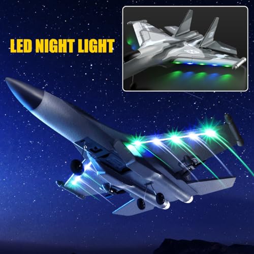 F-22 Stealth Raptor Remote Control Airplane, 3 Channel Stunt Fighter for Beginners J844540