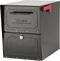 Architectural Mailboxes Oasis Classic Stainless Steel, Locking, Post Mount Parcel Mailbox, Graphite Bronze, 6200Z-06