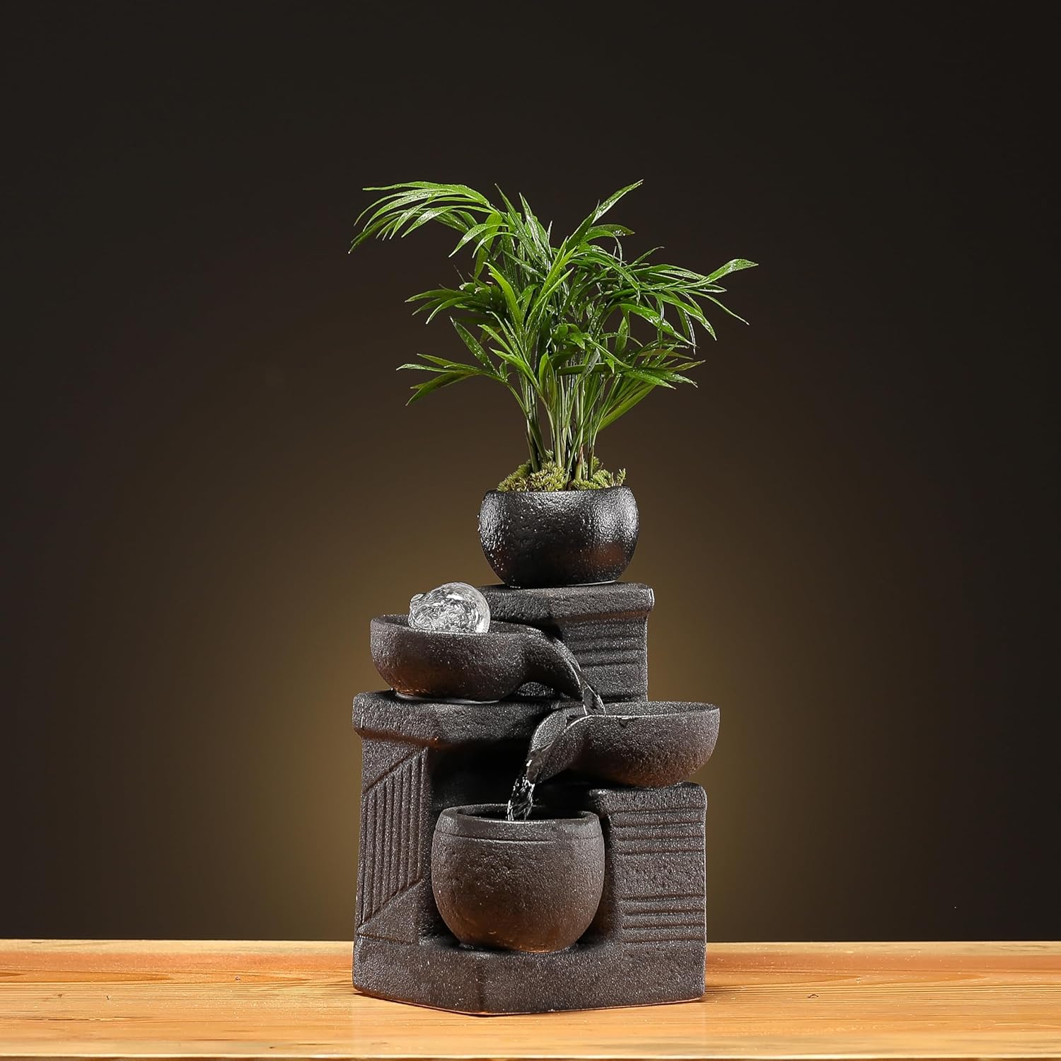 Indoor Tabletop Fountain Water Feature for Home Office Decor M447