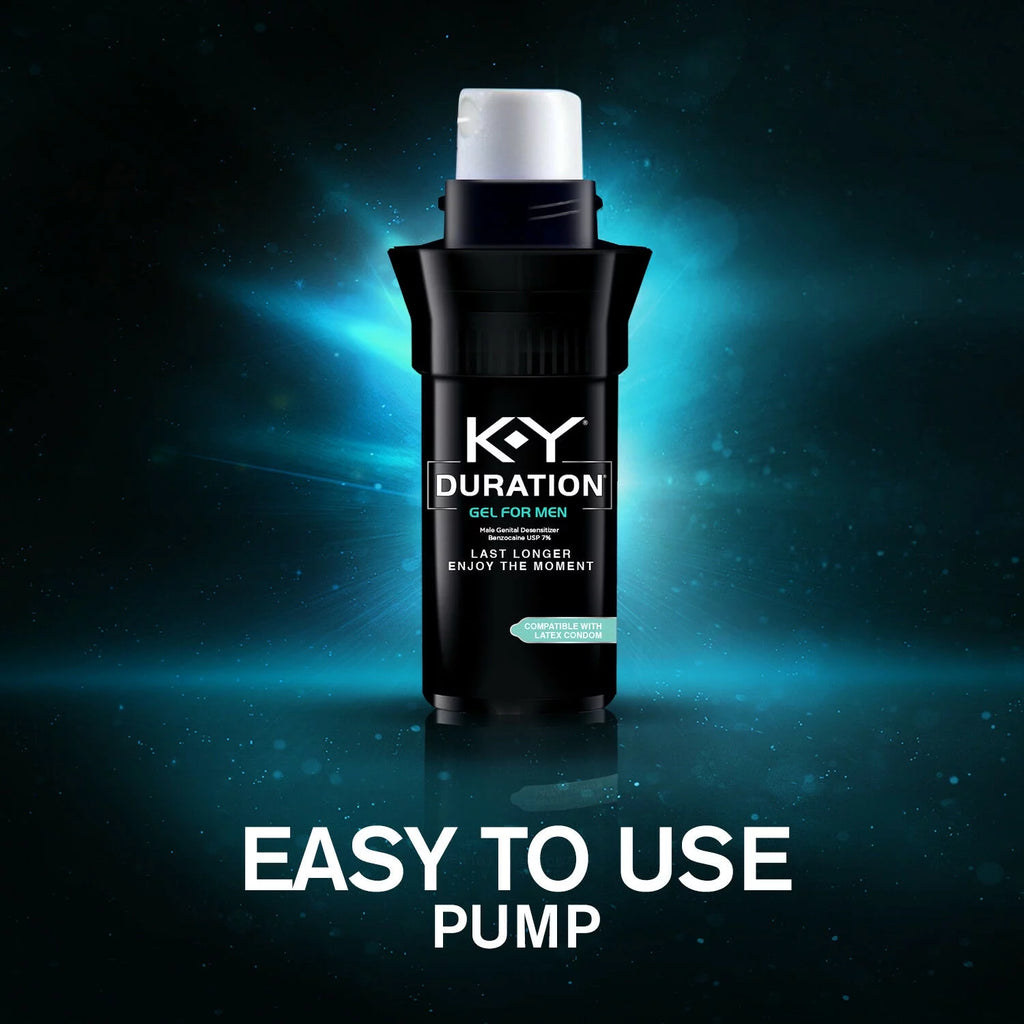 Duration Gel for Men, 36 Pumps, Condom Safe, 0.16 fl oz (Pack of 2) X110468
