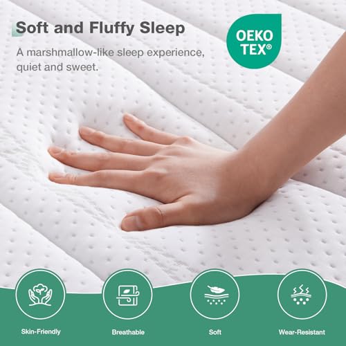 Twin Mattress, 12 Inch Gel Memory Foam, Medium Firm Feel K502