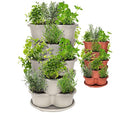 Amazing Creation Stackable Planter, Terracotta 5-Tier Vertical Garden Planter, Grow Your Own Vertical Oasis of Vegetables and Succulents