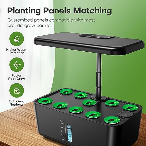 Hydroponics Growing System with LED Grow Light, 10 Pods, White X116117