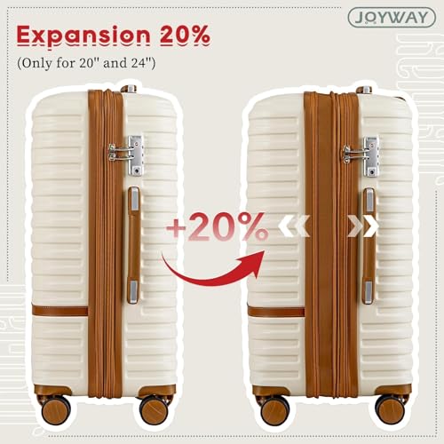 Expandable Carry-On Luggage Set, Lightweight Hard Shell 20 Inch with Spinner Wheels M12570
