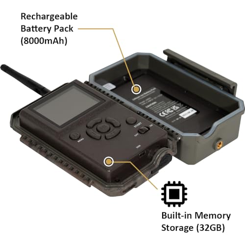 Trail Camera WiFi Bluetooth, 48MP 1296p, Night Vision Motion Activated V80082
