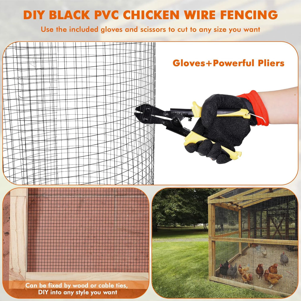 Vinyl Coated Wire Mesh Roll 1/2 inch, 36 x 100 ft A3367