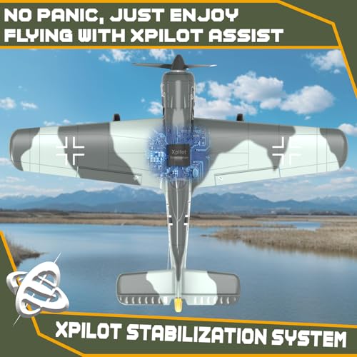 RC Plane 4-CH Remote Control Airplane Ready to Fly with Stabilization System for Beginners O911903