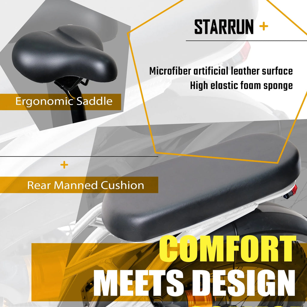Foldable Electric Bike for Adults, 20 mph, Removable Battery D71543