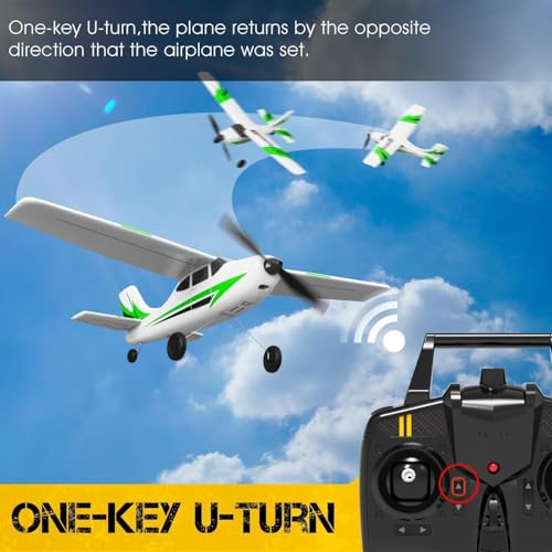 RC Plane Trainer 3CH Remote Control Airplane with 6-Axis Gyro Stabilizer C39075