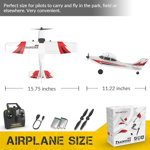 RC Plane Trainer 3CH Remote Control Airplane with 6-Axis Gyro Stabilizer C39075