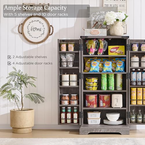 Farmhouse Storage Cabinet with Barn Doors and Adjustable Shelves X3170