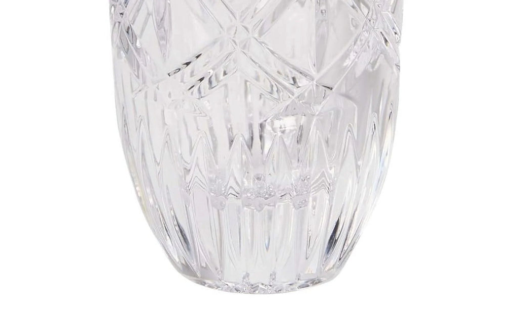 Clear Glass Vase, 9 inches Q590