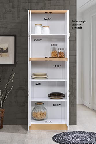 4 Door Kitchen Pantry with Four Shelves E56107