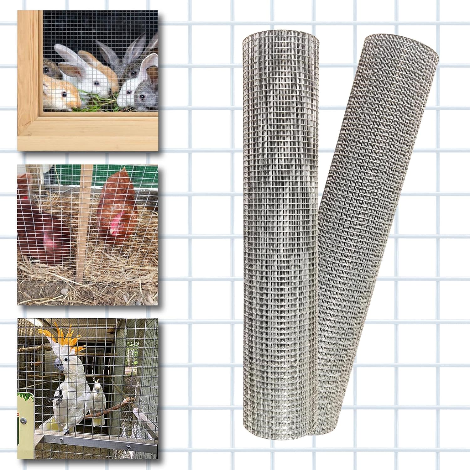 Welded Hardware Cloth 24 in x 25 ft, 1/2 inch Mesh P98579
