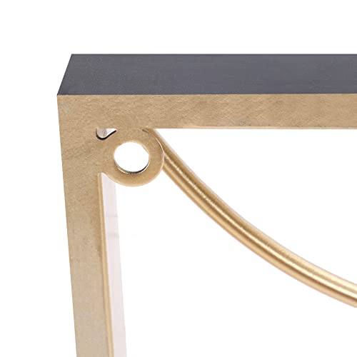 Metal Wall Art 36" Gold with Black Frame H940737