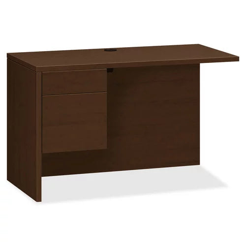 2-Drawer 48" x 24" Work Surface with File Drawer, Single Pedestal E618