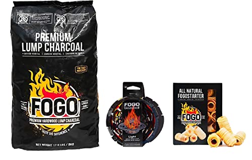 Oak Lump Charcoal for Grilling and Smoking, 17.6 lb Bag V54657