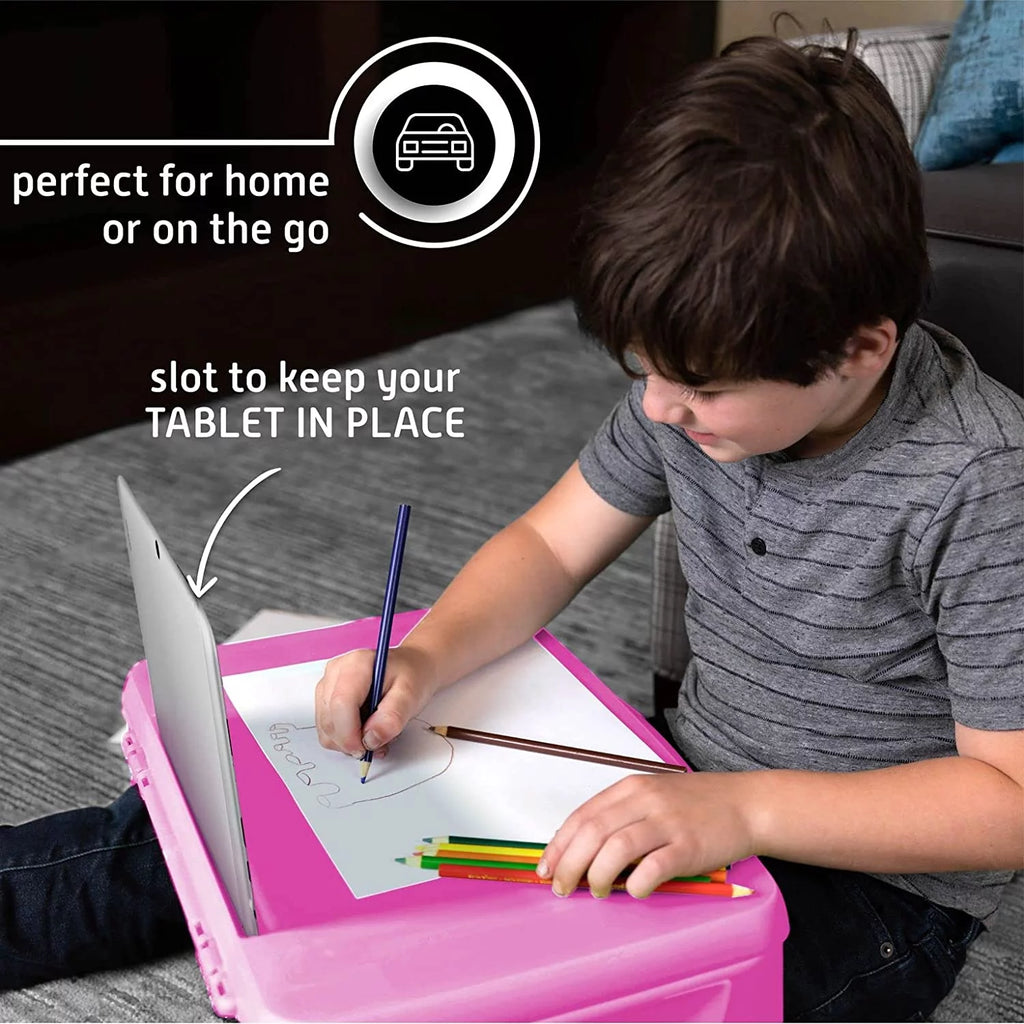 Folding Lap Desk with Breakfast Table and Serving Tray, Pink P611