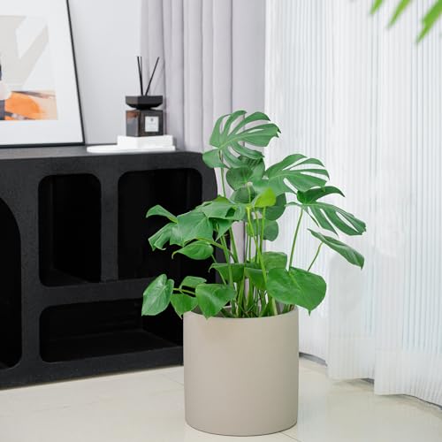 5 Inch Cement Planters for Indoor Plants with Drainage Hole, Gray P73637