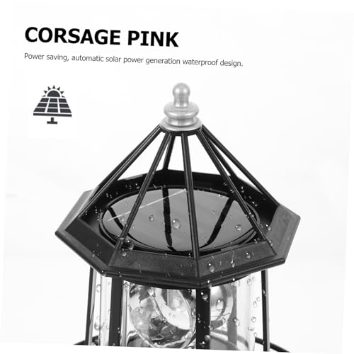 Solar Rotating Lighthouse Light for Garden Outdoor Lawn Decor M81373