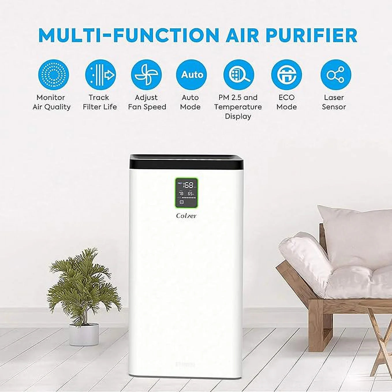 Air Purifier True HEPA 3-Stage for 900 Sq Ft B72569