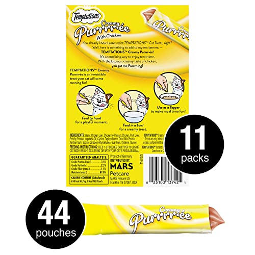Creamy Puree Lickable Cat Treats, 0.42 oz Tubes, 48 Count Y26330
