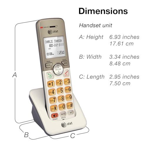 Cordless Phone with Answering System and Extra-large Backlit Keys J9708