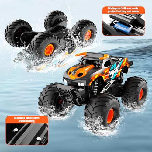 Remote Control Monster Truck 4WD Waterproof Off-Road RC Car D256