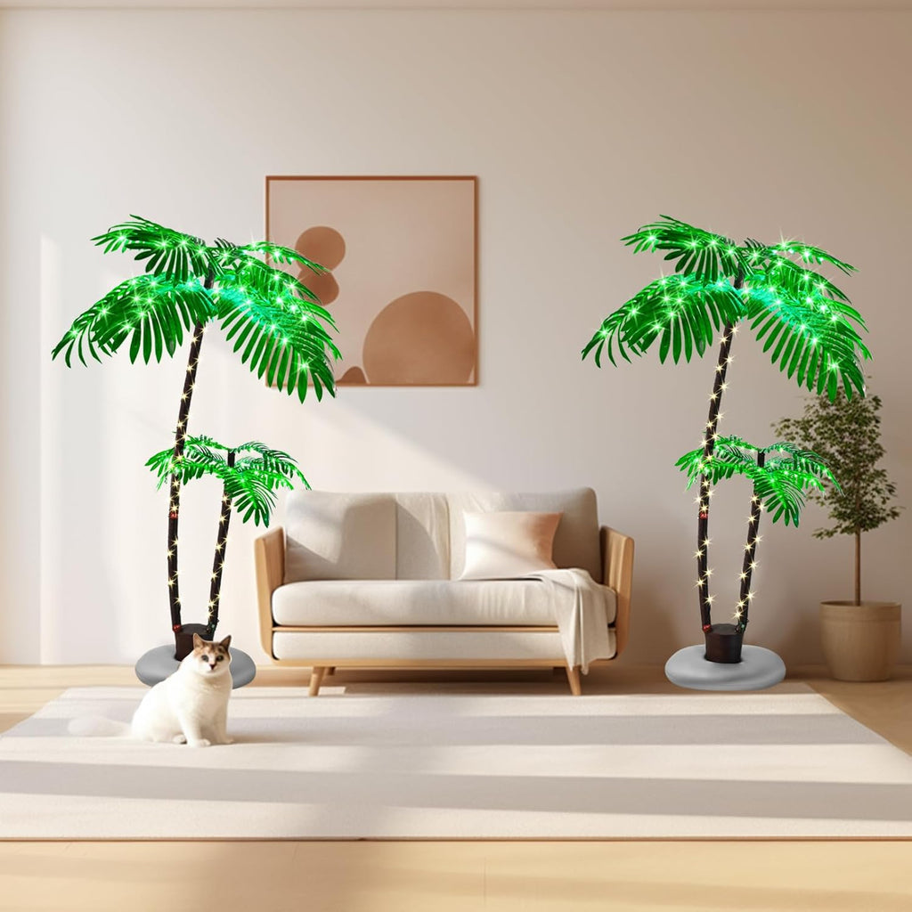 Lighted Artificial Palm Tree for Outdoor Patio Decor, 6FT G416