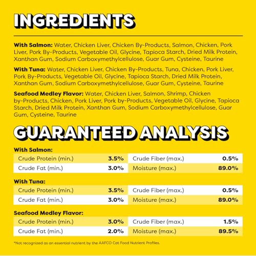 Creamy Puree Lickable Cat Treats, 0.42 oz Tubes, 48 Count Y26330