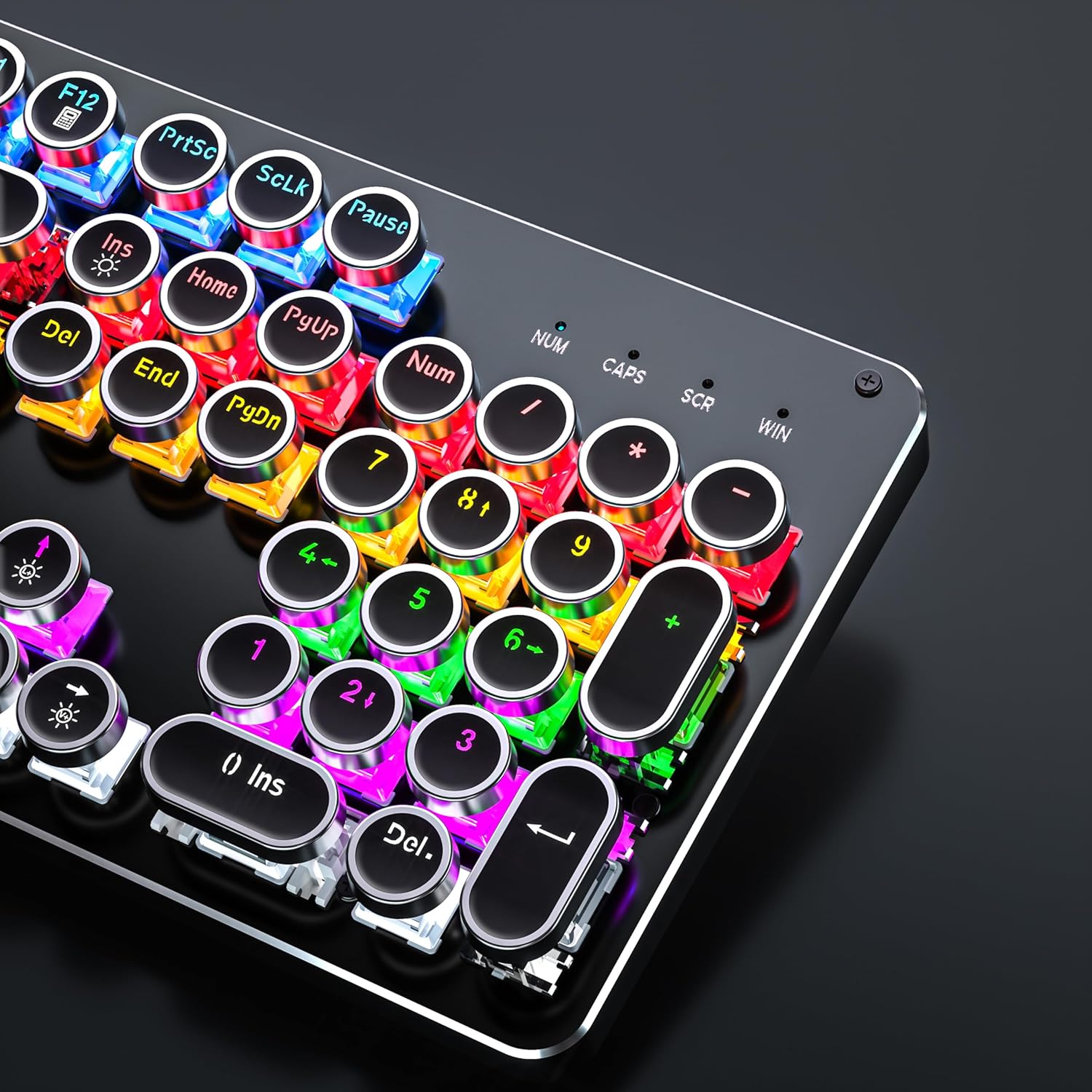 Mechanical Gaming Keyboard and Mouse Combo, Retro Metal Panel, RGB Backlit, 104 Keys B16775