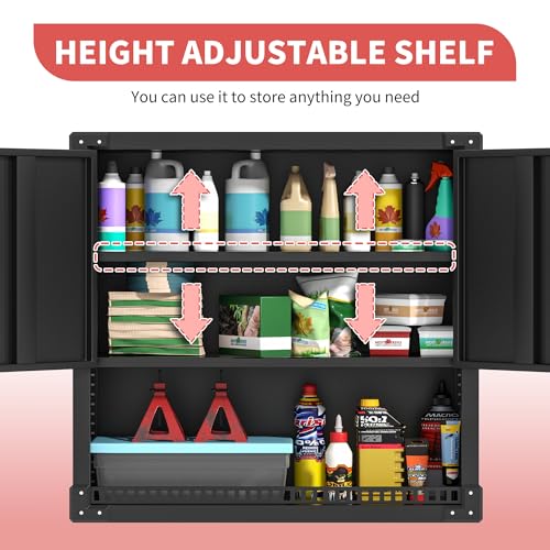 Rolling Tool Storage Cabinet with 4 Drawer and Locking Door U282375